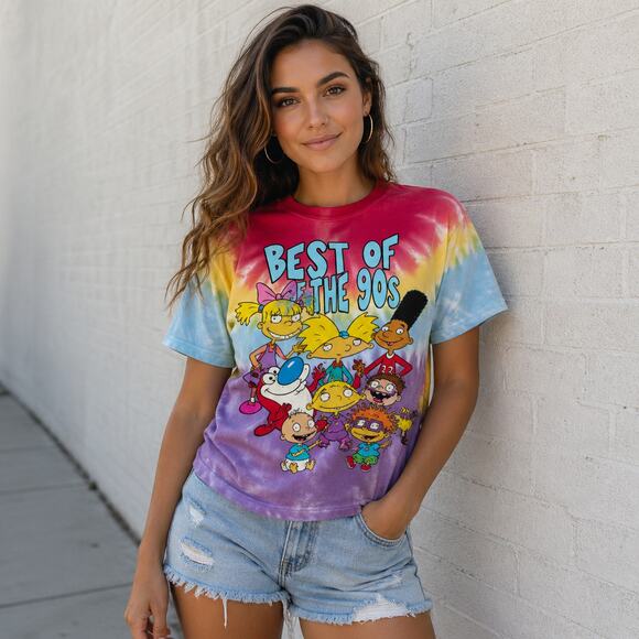 Nickelodeon Other - Nickelodeon 90s Cartoon Tie Dye Graphic Tee Small Cotton Unisex